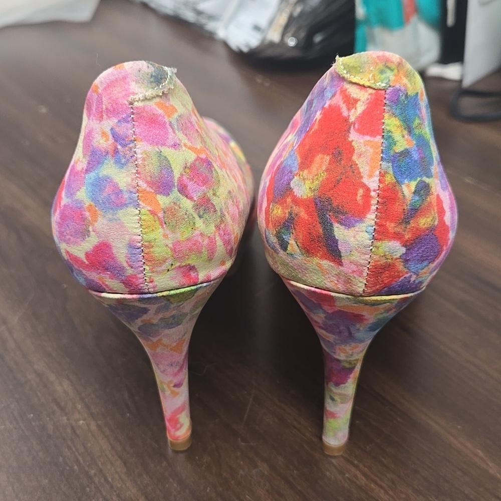 Madden Size 8 Multicolour Fabric Slip On Heels - Picture 3 of 7